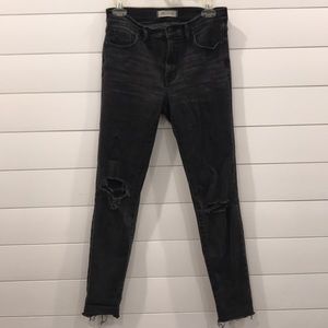 Madewell 9” High Riser Skinny Jeans in Black